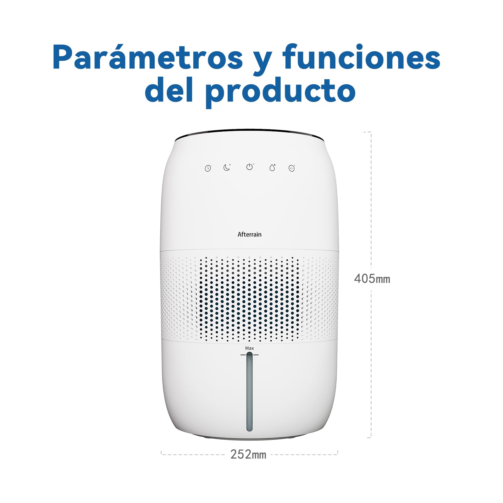 Humidificador de evaporación en frío, sin niebla, sin niebla, para personas alérgicas y embarazadas de hasta 45 m², habitación infantil, habitación de bebé, dormitorio, purificador de aire