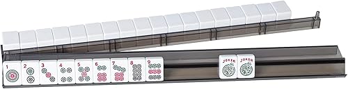 Miniatura 3 de Mahjong - Soporte y empujador de fichas todo en uno, combo de soporte y empujador de Mahjong de acrílico transparente, soportes modernos de fichas