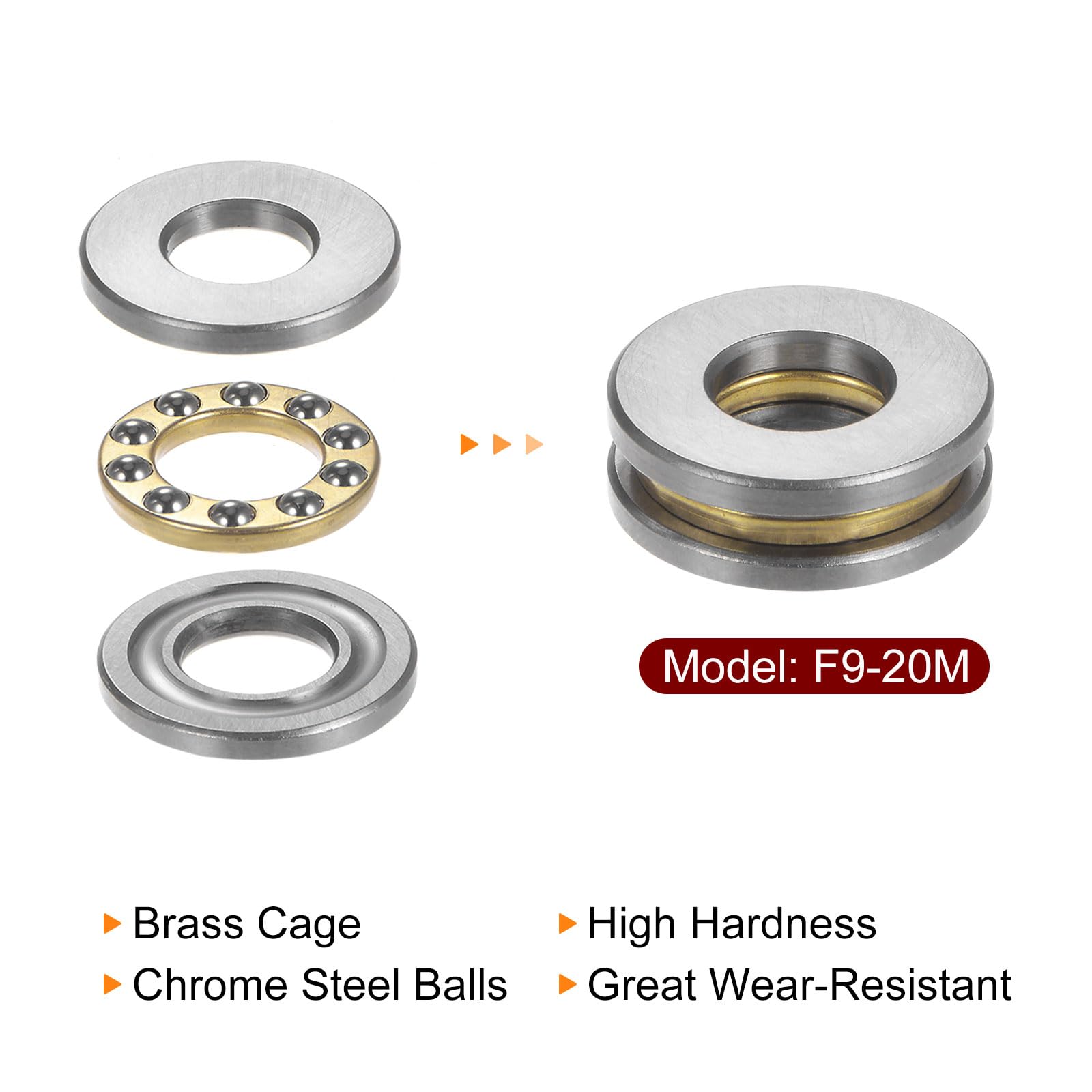 20pz Cuscinetti a sfera di precisione in acciaio cromato 5x11x4mm con 20pz Cuscinetti a sfera di precisione in acciaio cromato 5x11x4mm con