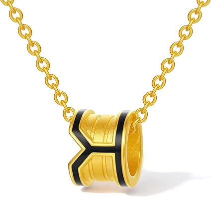 ZHOU LIU FU 24K Solid Gold Pendants Real Gold Simple Geometry Pendant Dainty Jewelry for Women Men Mom Lover Anniversary Birthday A0415044