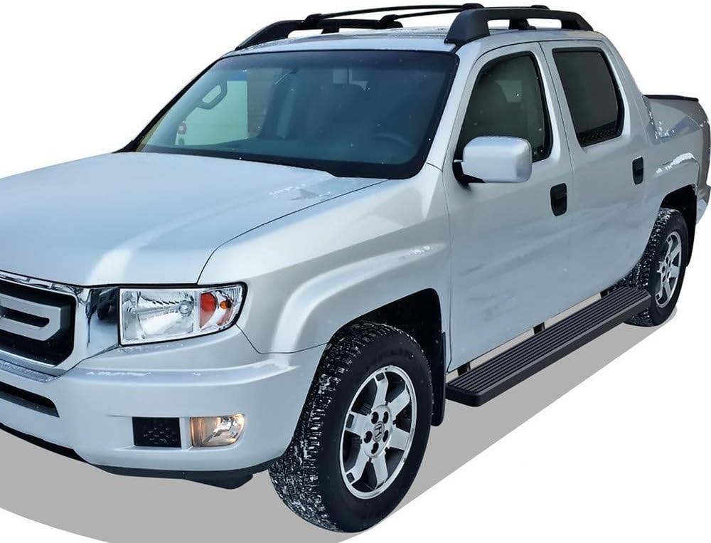 APS (Black 6 inches) Stainless Steel Running Boards Nerf Bars Side Steps Compatible with Honda Ridgeline 2006-2014 Crew Cab