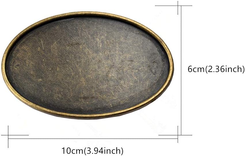 HUABOLA CALYN DIY Blank Belt Buckle Oval Western Rodeo Belt Buckles for Women Men - Image 4