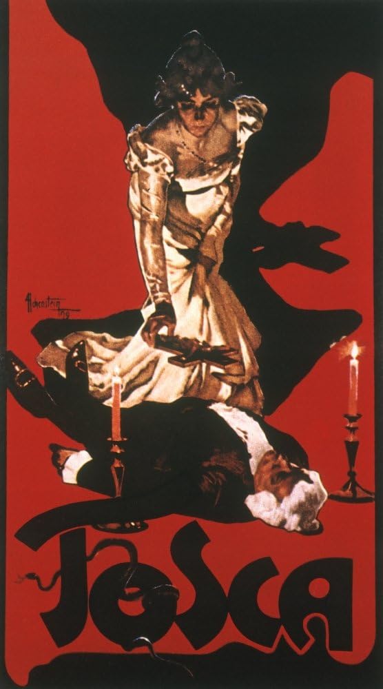 Puccini Tosca Poster 1900 Nposter By Hohenstein For The First Production Of PucciniS Opera Tosca 1900 Poster Print by (18 x 24)