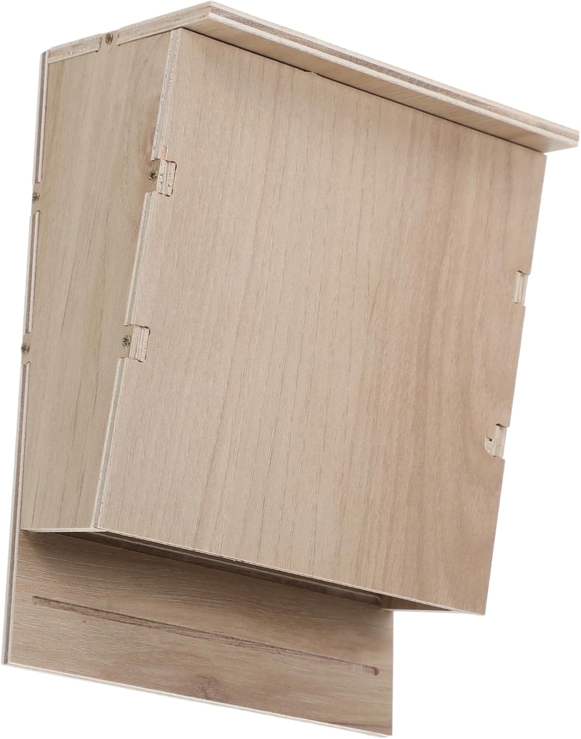 Mikikit Wood Bat House Weatherproof Single Chamber Shelter for Outdoor Spaces Gardens and Trees Secure Roosting Habitat for Bats Year Protection from Predators