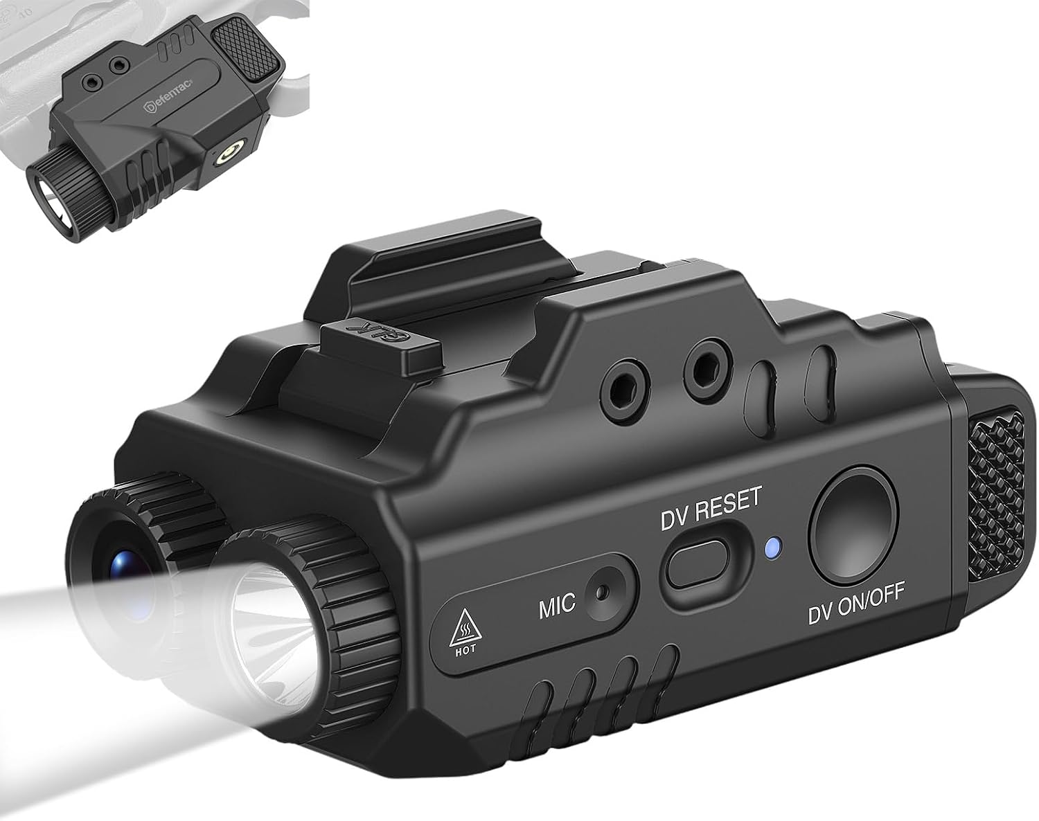 DEFENTAC HD1080P Camera and 500 Lumens Flashlight Combo Bundle with DF-1062D