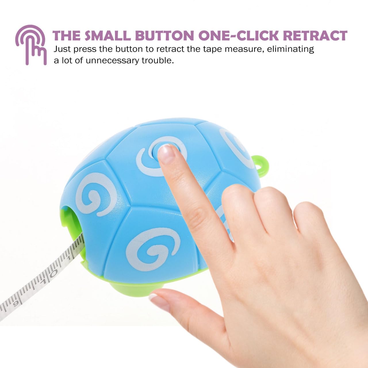 Retractable Tape Measure 3.18In Plastic & Fiber Auto-Rewind for Sewing Crafts Body Measurement Portable for Kids