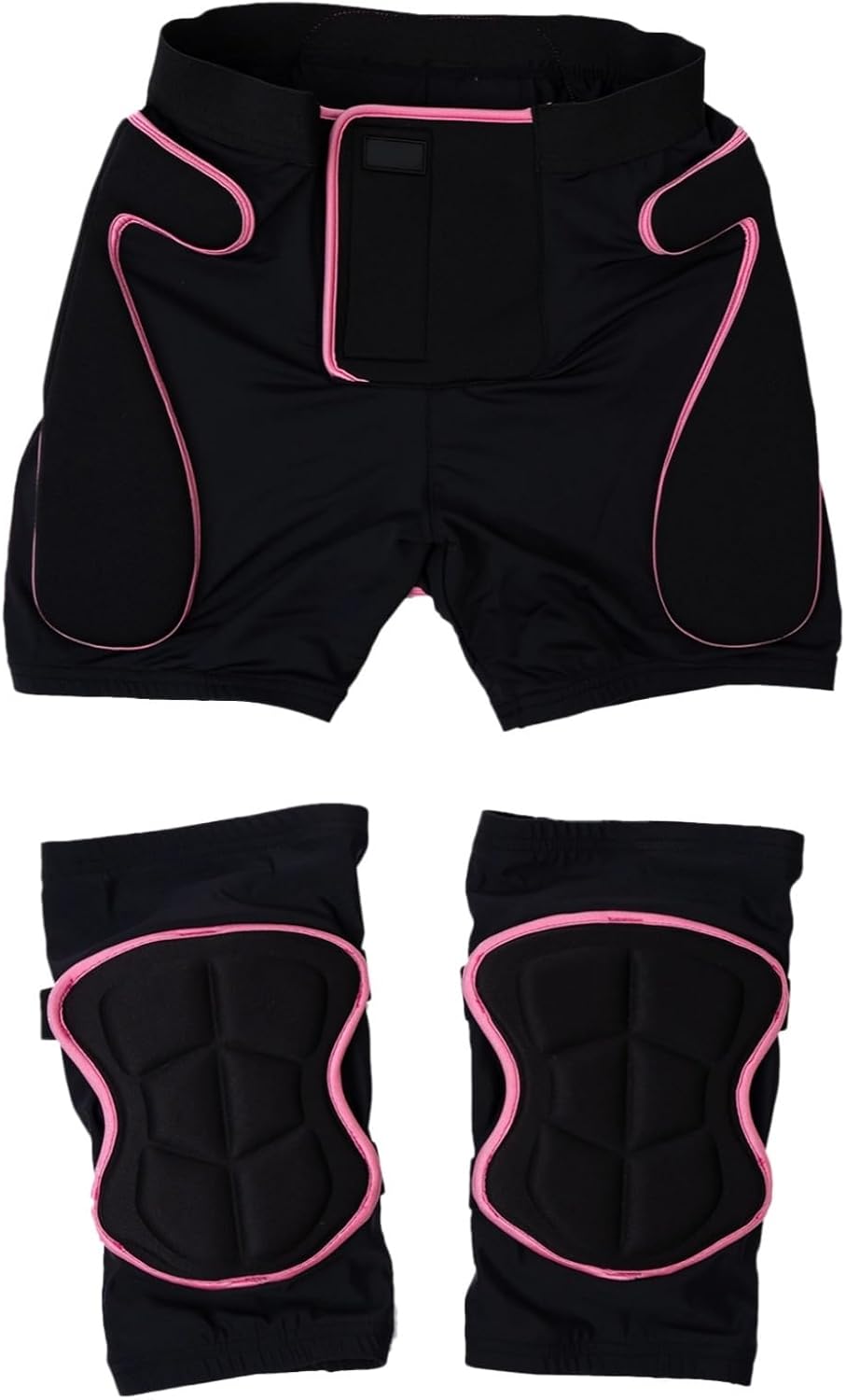 Winter Sports Safety Equipment, Skating Skiing Guard Set, 3D Padded Protective Gear Set, Women's Ski Snowboard Hip Protection Shorts with Knee Pads, 3 Pcs Ski Padded Shorts Knee Pads Set