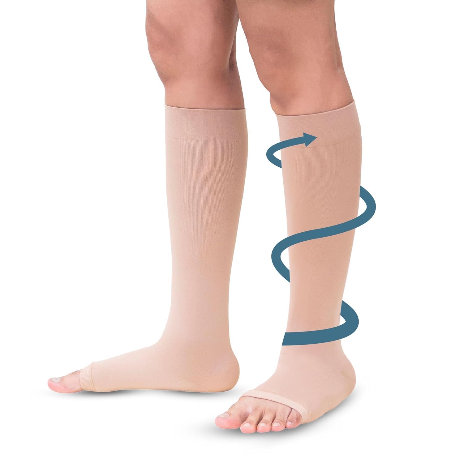 JOY CARE Medical Compression Stockings, Class 2 Knee Length, 23-32 mmHg, Unisex-image-8