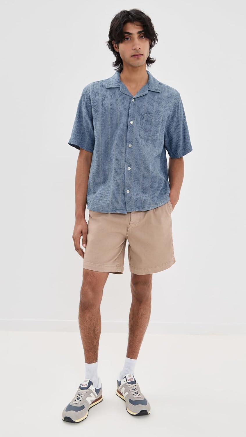 Corridor Men's Striped Seersucker Short Sleeve Shirt - Image 3