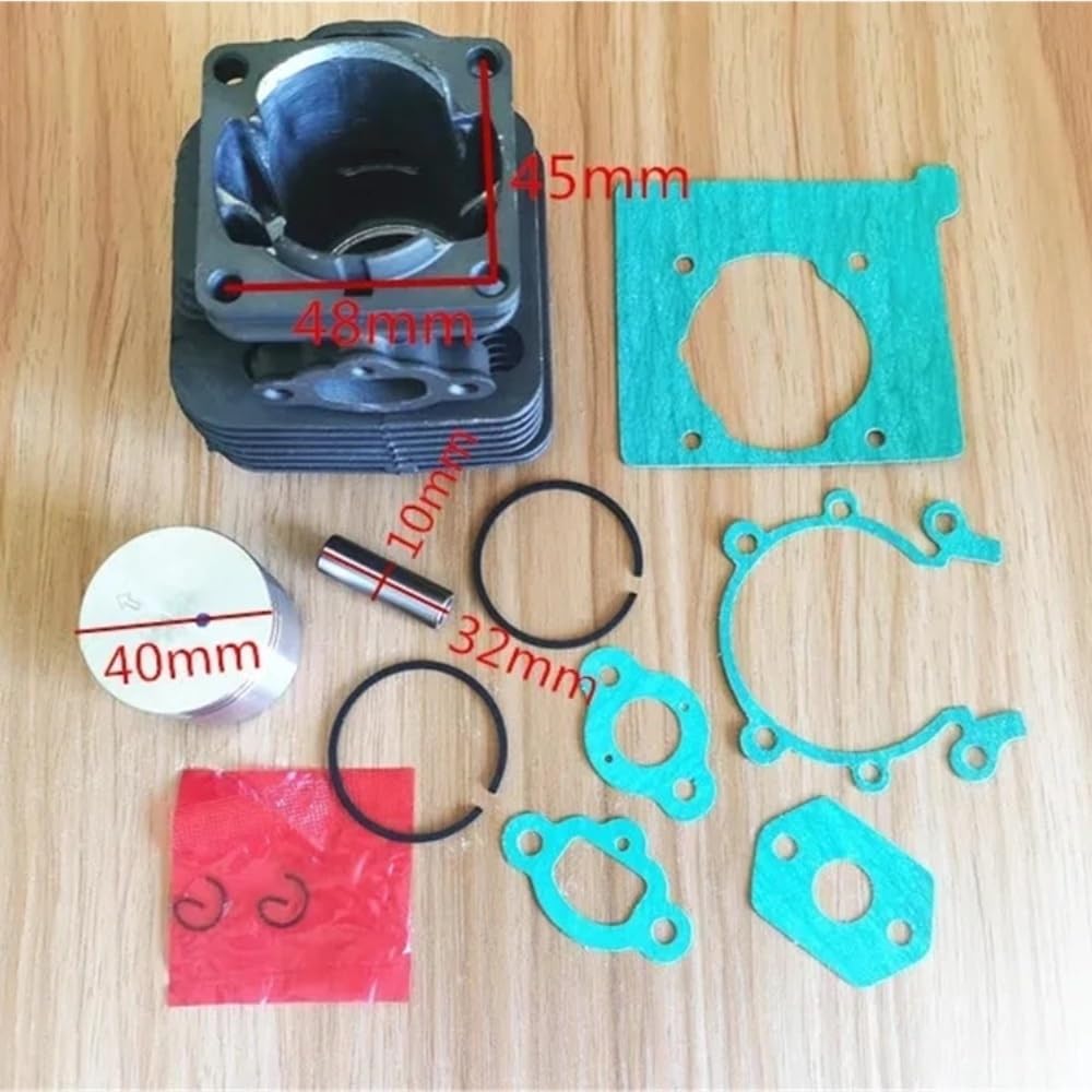 Kit de Clips de Pasador de Anillo de pistón de Cilindro, Junta Completa de 40mm, Compatible con desbrozadora EF OM43 OM44, ZY W