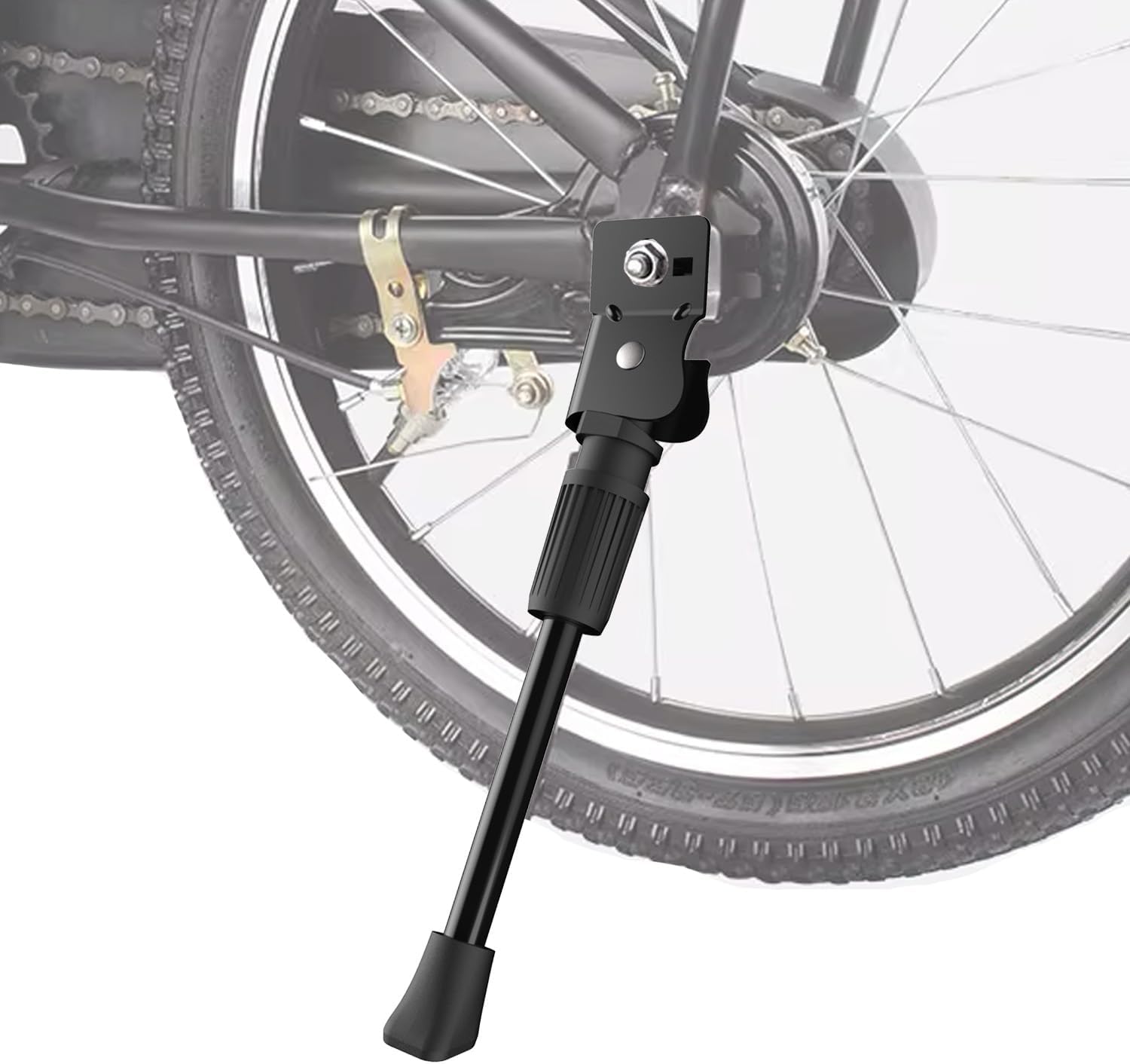 Kickstand for 12,14,16, 18 Inch Kids Bikes – Carbon Steel Children’s Bicycle Kick Stand with Built-in Spring & Anti-Slip Pad