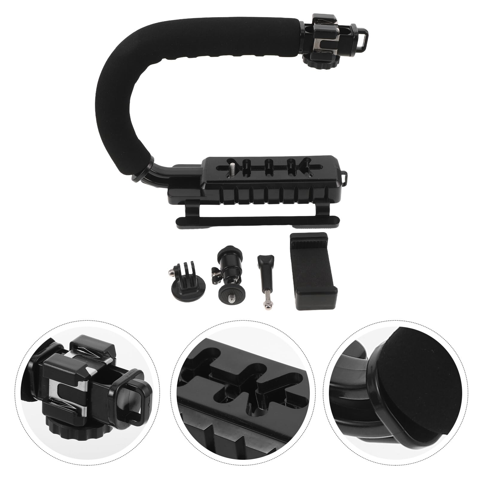Ipetboom Stabilizzatore Manuale per Telecamera Supporto Stabilizzatore per Videocamera Impugnatura Stabilizzatrice Portatile per Smartphone e Dv Kit con Vite Lunga per Registrazione Video S