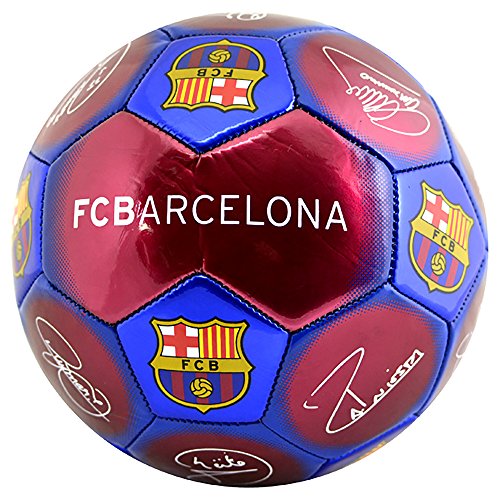 FC Barcelona Official Signature Crest Football (Size 5) (One Size) (Red/Blue)