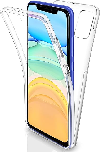 AMPLE iPhone 11 Case, Ultra Thin 360 [Front and Back Protection] [Full clear-no dots] [double silicon] [Slim TPU] [iPhone 11 Front and Back Case] [Transparent Clear] For iPhone 11 (CLEAR)