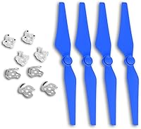 Vista 1 de SSE p4redprp 9450s Quick Release Hélices Props y Propeller placa de montaje para DJI Phantom 4 Quadcopters Azul