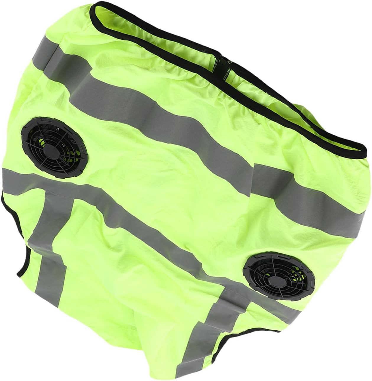 Cooling Vest with Two Removable Fans, Air Conditioned Work Waistcoat, 5V Rechargeable, Reflective Stripes, Lightweight Breathable - Heat Management, Protection, Safe for (XXXL)