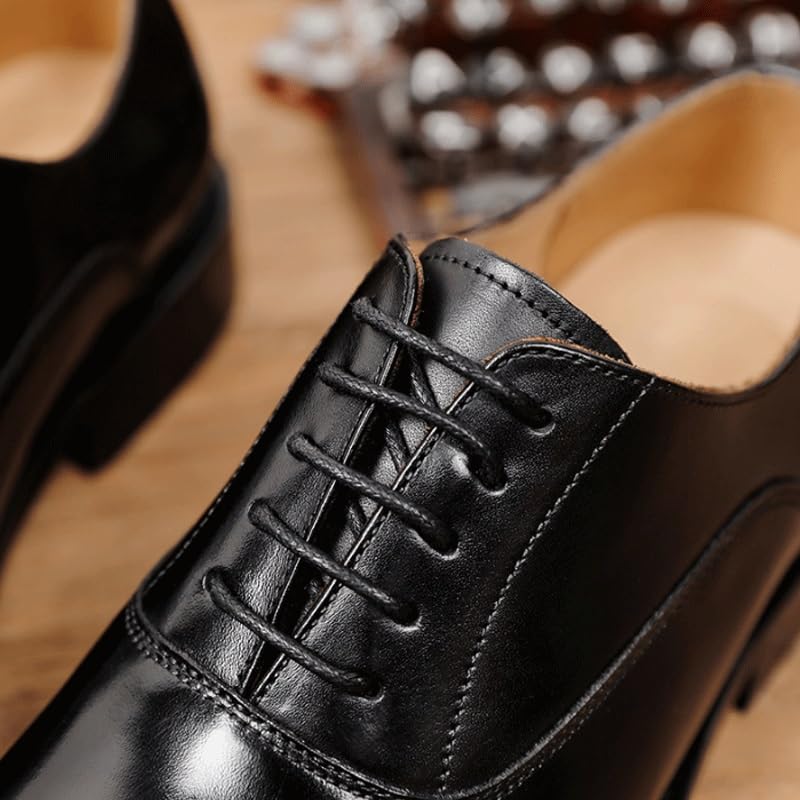 Men's Oxford Formal Fashion Luxury Dress Retro Shoes Men Handmade Leather Modern Classic Lace up Leather Lined Perforated Derby Shoes3