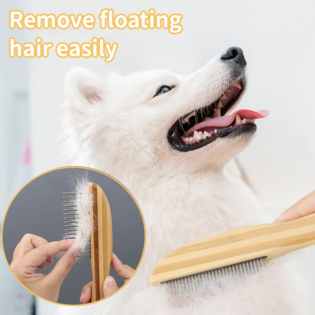 Peigne Antipelliculaire à Dents Extra Fines avec Pique en Métal pour Enfants Adultes Chien Chat
