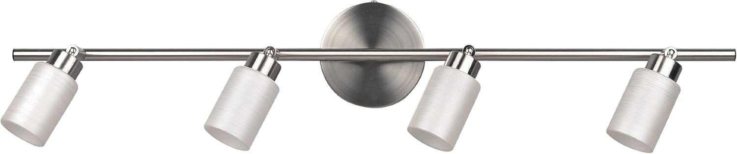 Up To 50% OFF CANARM LTD. IT359A04BPT9 Margo 4 Bulb Track Light, Brushed Pewter