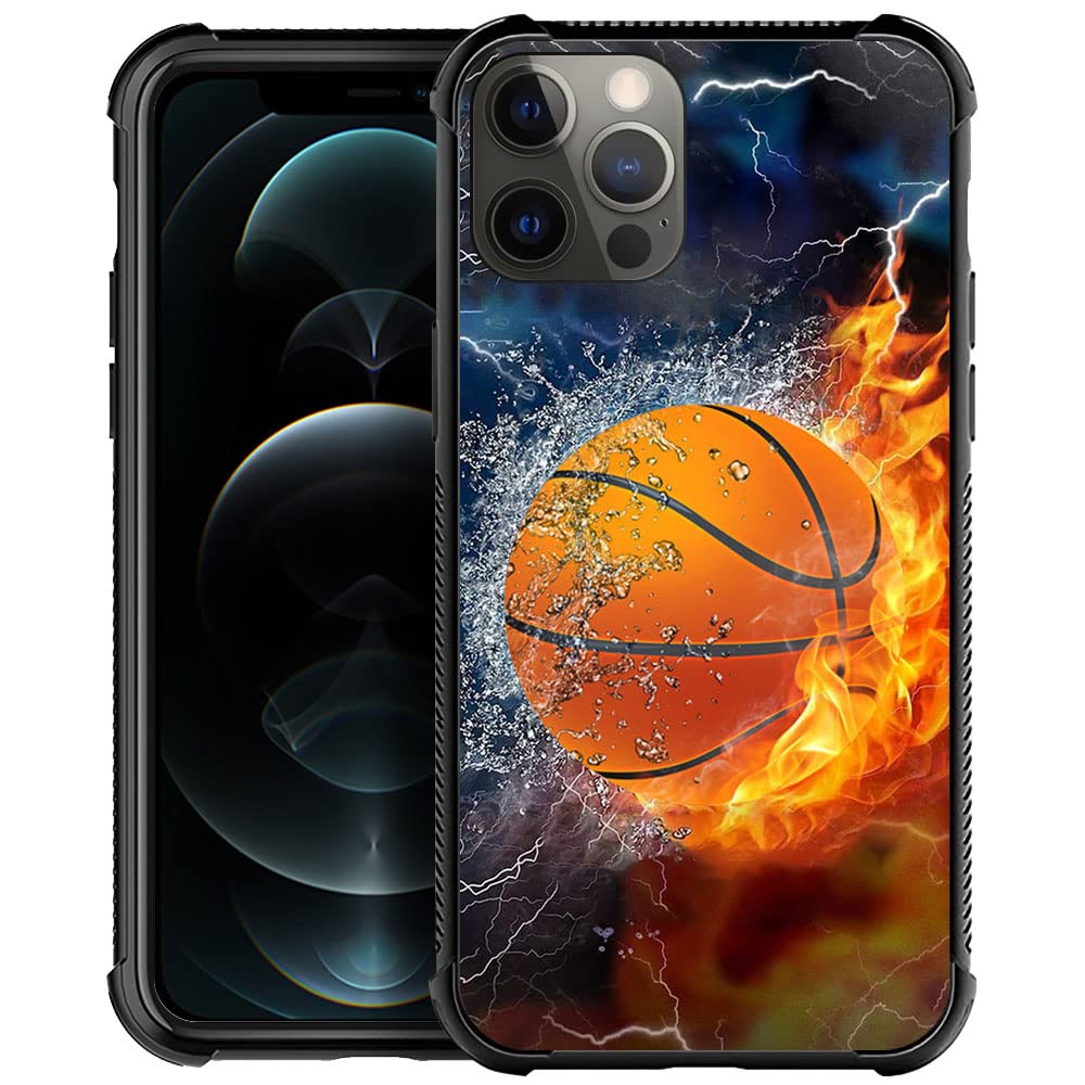 DAIZAG Case Compatible with iPhone 14 Shockproof Soft TPU Phone Case for Boy Men Gift Cover Ice Fire