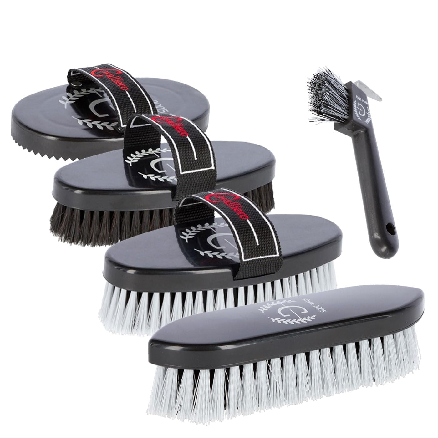 Covalliero Pferdereinigungsset für Anfänger, Mähnenbürste, Bräutigam, Striegel, Fellbürste und Hufkratzer | Fellpflege & Hufpflege | Qualität Covalliero Pferdereinigungsset für Anfänger, Mähnenbürste, Bräutigam, Striegel, Fellbürste und Hufkratzer | Fellpflege & Hufpflege | Qualität