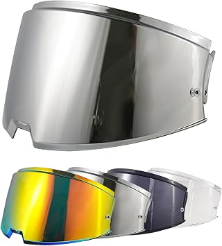 VCOROS Helmet Shield Replacement, For Advant FF906 Flip up Modular Helmet Visor Accessories Chrome Silver