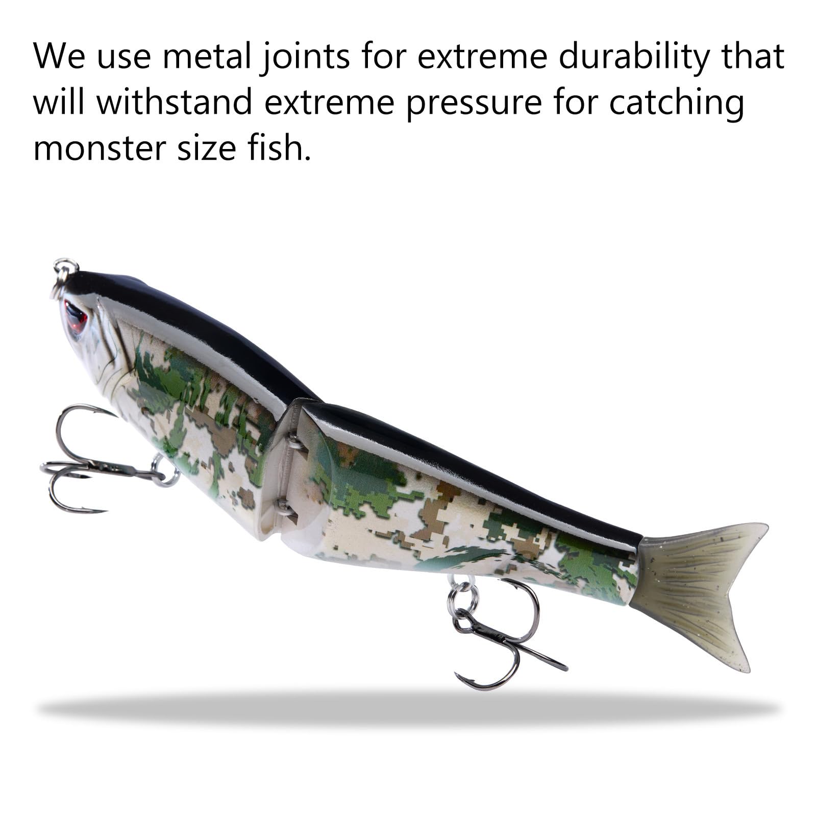 Bassdash SwimShad Glide Baits Leurre Artificiel pour Perche, brochet, Saumon, Truite et Noix de Muscade