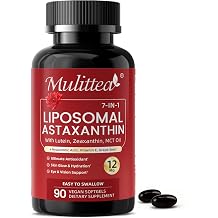 Liposomal Astaxanthin 12mg with Hyaluronic Acid & Lutein for Skin & Eye
