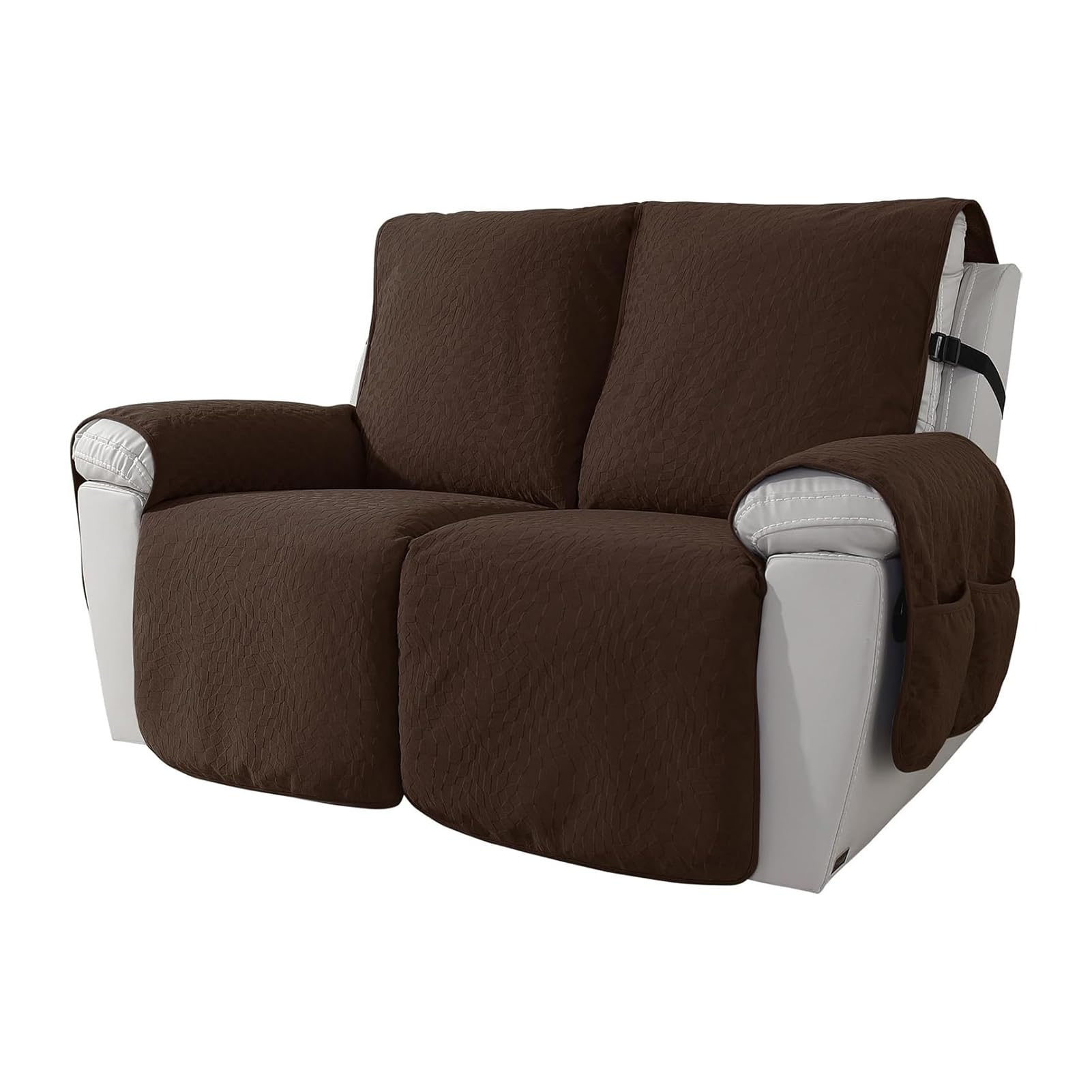 Housse de fauteuil inclinable avec poches anti-glisse