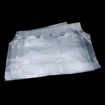 100 Pack Clear Plastic Bags 2 Cup Beverage Carrier Drink Holder up to 32oz Disposable for delivery take Out by Mujoiny