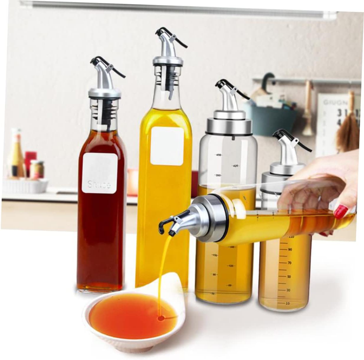 PRETYZOOM 4pcs Practical Wine Pourer and Oil Stopper Nozzle Spout for Easy Pouring of Liquids for Home and Professional Use Restaurants Bars and Cafes