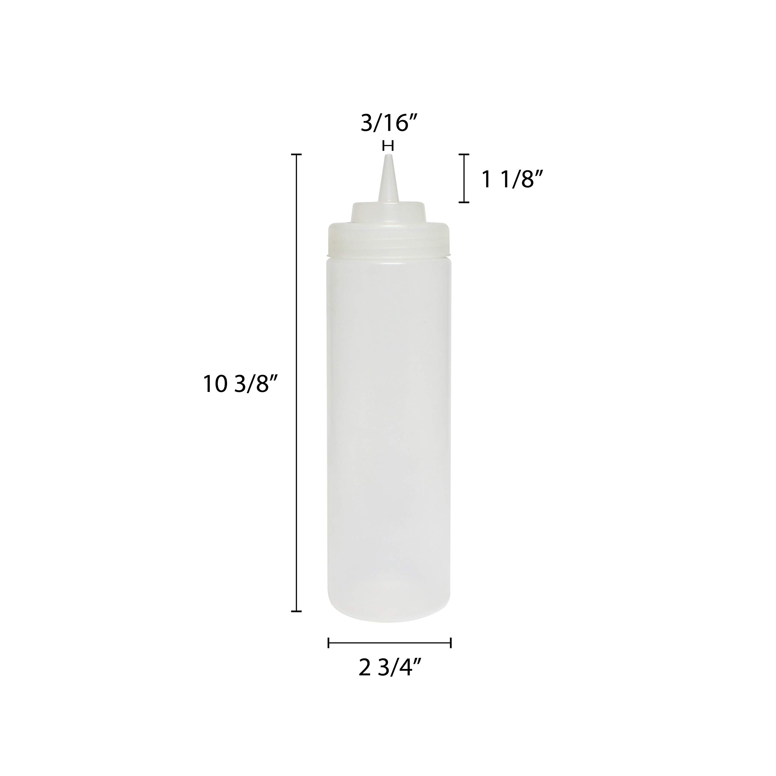 Restaurant Essentials 24 oz wide mouth squeeze bottle, clear, comes in 6/ pack