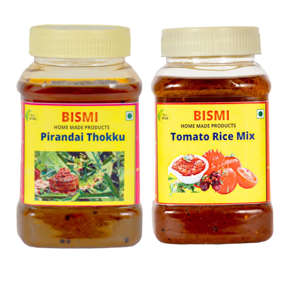 BISMI HOMEMADE RICE MIX PASTE 300 gm COMBO PACK (PRIANDAI THOKKU & TOMATTO THOKKU)