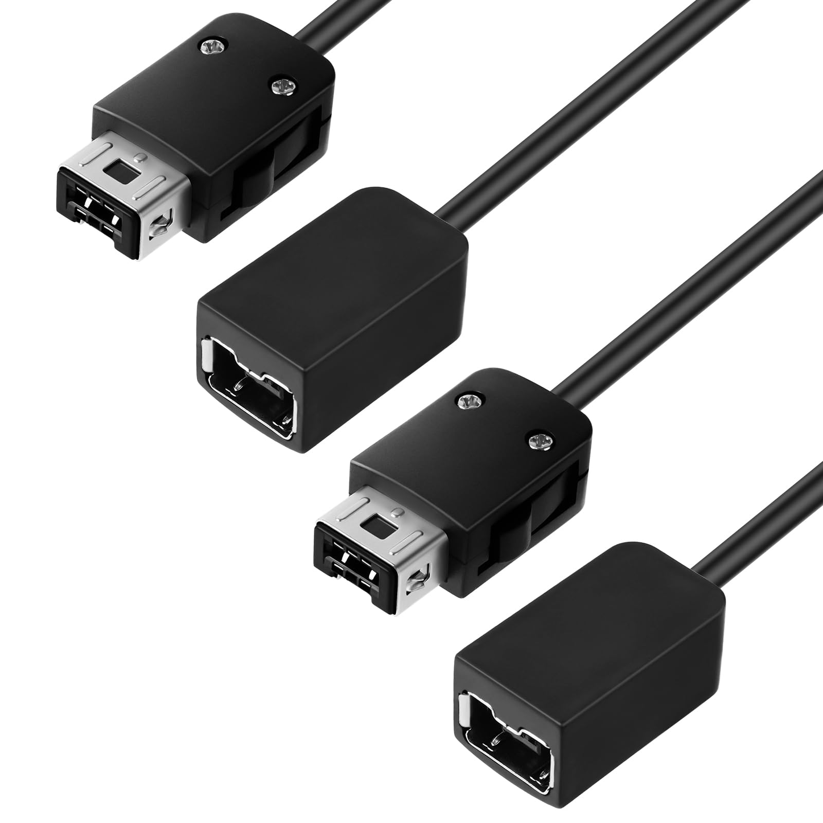 AXFEE 2 Piezas Cables de extensión Aplicabilidad con Nintendo NES Classic Mini Edition Controlador, 3 m Cables Extensibles para Wii Remoto y Wii Nunchuck Controlador, Negro