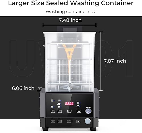 Miniatura 9 de Creality Estación de lavado y curado UW-01 Máquina 2 en 1 Impresora 3D de resina Caja rotatoria de curado UV Cubo para LCDDLPSLA Tamaño de lavado