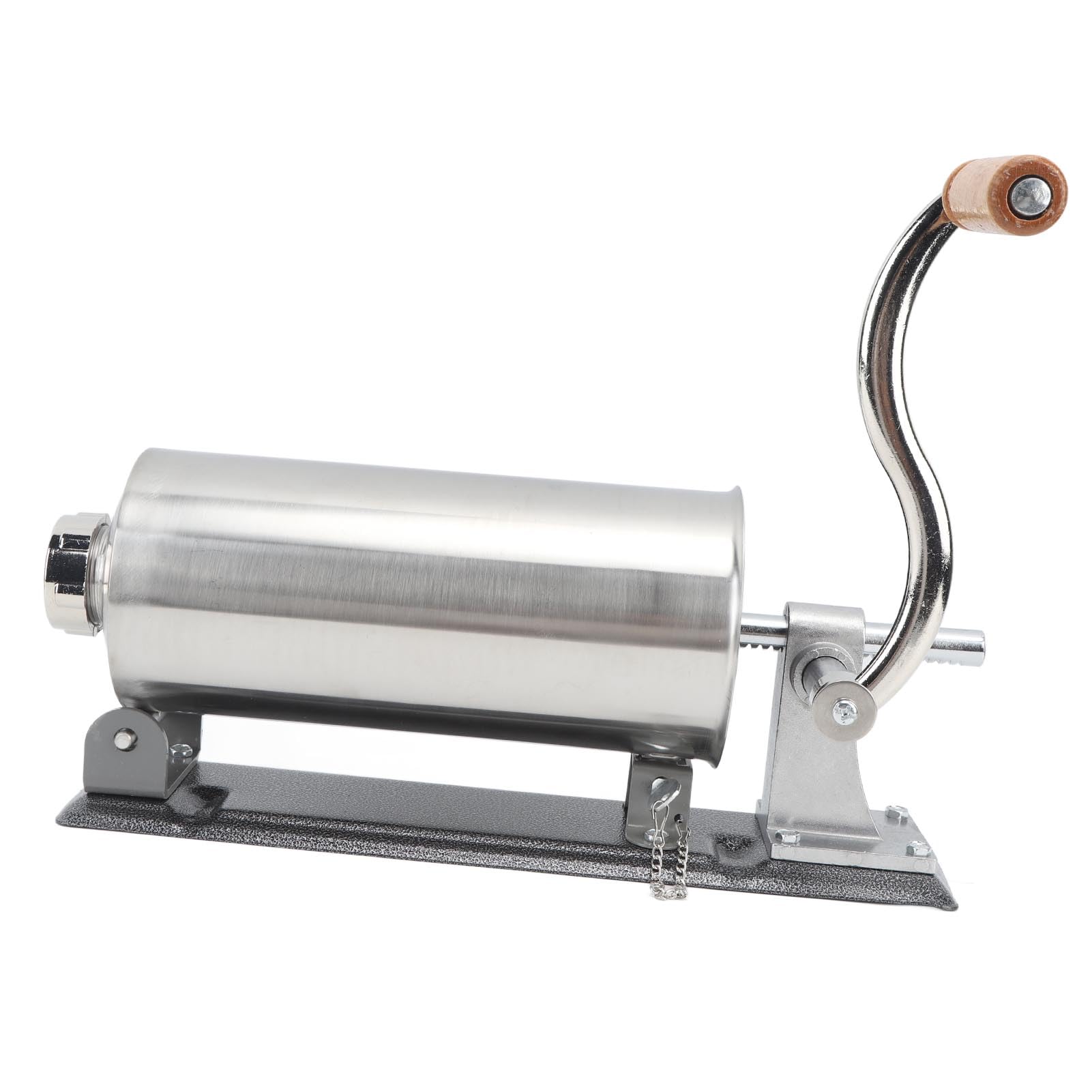 Bewinner Embutidora de Salchichas Manual para el Hogar de 3 Litros de Acero Inoxidable, Máquina de Llenado de Carne Horizontal con Base de Abrazadera, Máquina Eficiente para Hacer Salchichas para