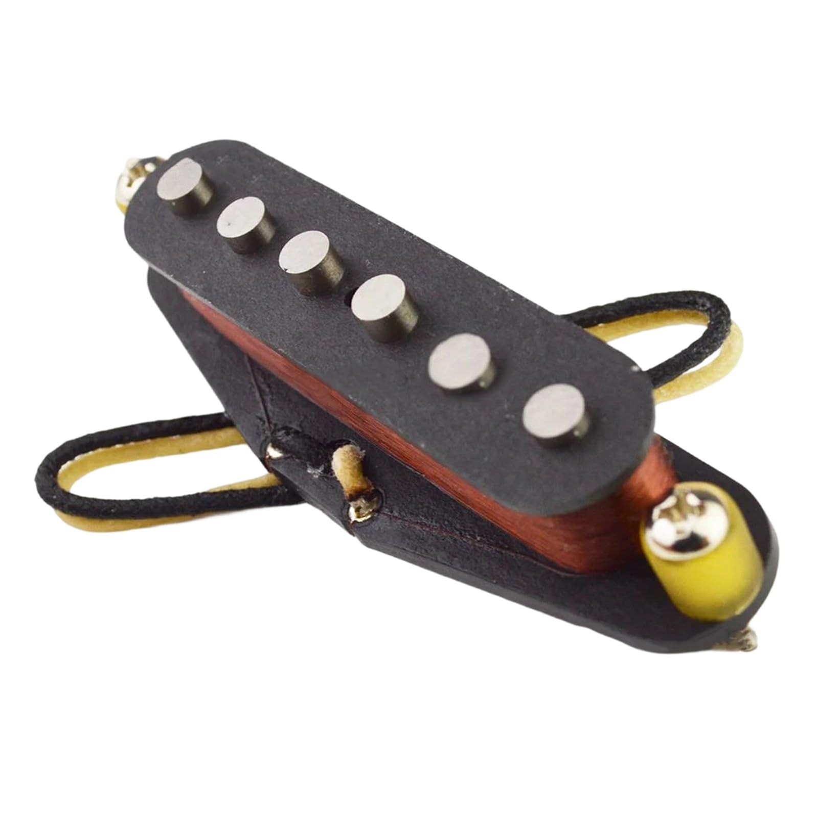 Vintage SSS Tonabnehmer Handgefertigt Alnico 2 E Gitarre Single Coil Rot/Schwarz Faserbasis(3/4)