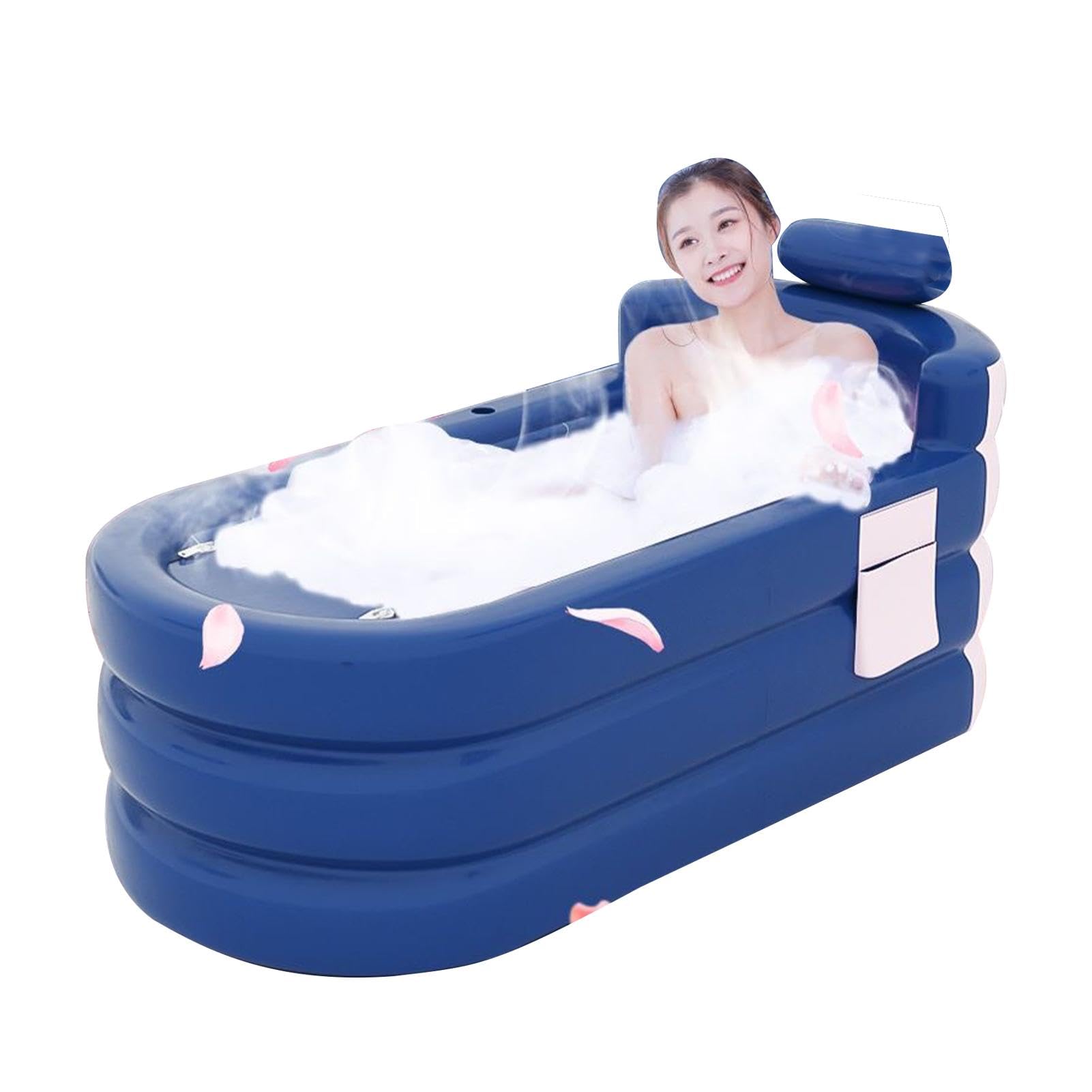 Bañera Inflable Totalmente inflable | Tina Spa Plegable para Exterior e Interior Para Adultos Niños Familia Jardín Patio Trasero Patio Terraza Acampada Viaje