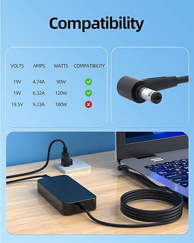 Miniatura 4 de Cargador de CA de 120 W apto para Asus Rog GL553VE GL553VD GL553 GL553V GL553VW Cable adaptador de fuente de alimentación para portátil