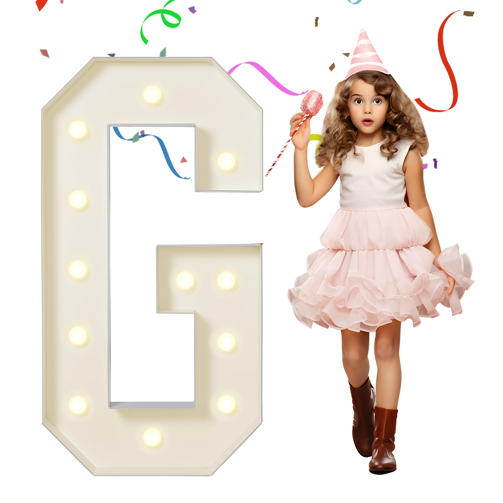eufony Marquee Letters 4 Feet Tall, 4 FT Marquee Light Up Letters, Giant Light Up Letters 4FT for Birthday Party Baby Shower Gender Reveal Graduation Decorations, Letter G with LED Lights DIY Kit