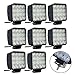 Produktbild HJ 8x 48W LED Arbeitsscheinwerfer 4320LM Zusatzscheinwerfer LED Scheinwerfer IP67 Offroad Wasserdicht Flutlichtstrahler 12V 24V [Energieklasse A++]