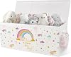 Toy Box Storage, Foldable Storage Box Toy Boxes for Kids Large Toy Chest Organizer with Lids and Handles 95.5 x 32 x 40cm(Rainbow Nebula)