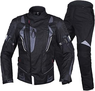 EKSED Cycling Jacket Set For Mens, Winter Thermal Breathable Jackets +Long Pants Suit For All Season