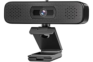 Exceptional Web Conferencing Experience: 2K HD Webcam with Integrated Speakers and Microphone