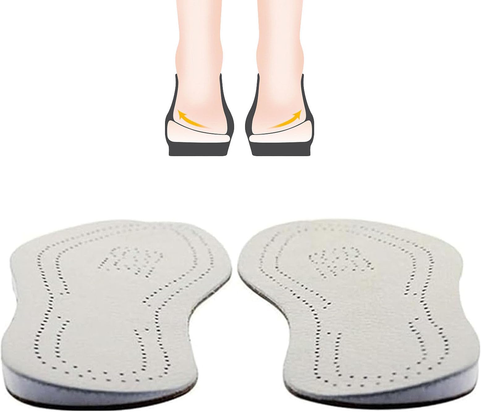 Supination Insoles for Men and Women,Support Orthotic Inserts for Left and Right Foot Over Supination,O/XO Leg Corrective Heel Inserts,Heel Inserts for Foot Alignment,Posture Improve