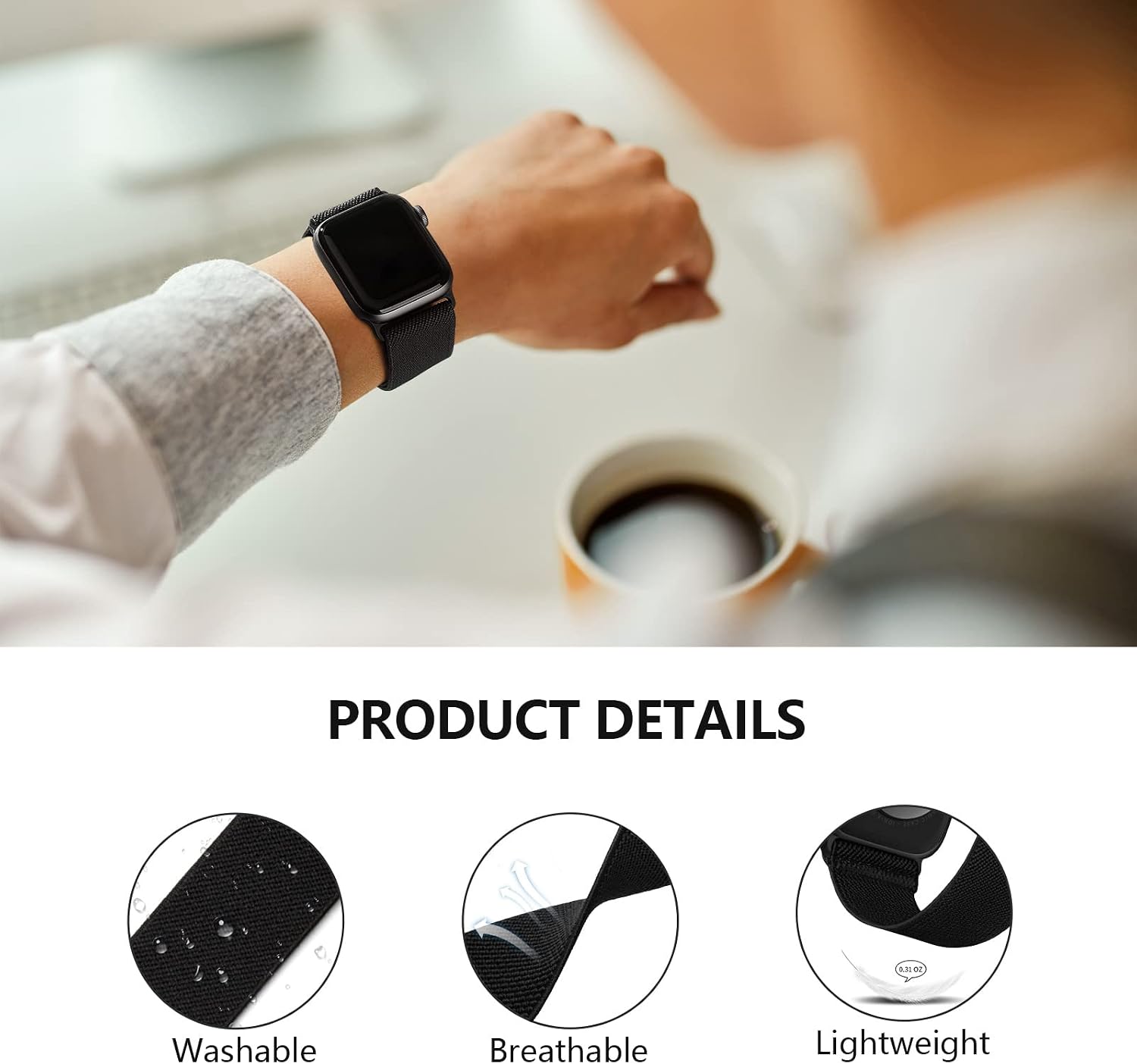 Stretchy Nylon Solo Loop Compatible with Apple Watch Band 38mm 40mm 41mm 42mm 44mm 45mm 49mm Series 8/7/6/5/4/3/2/1/SE/Ultra