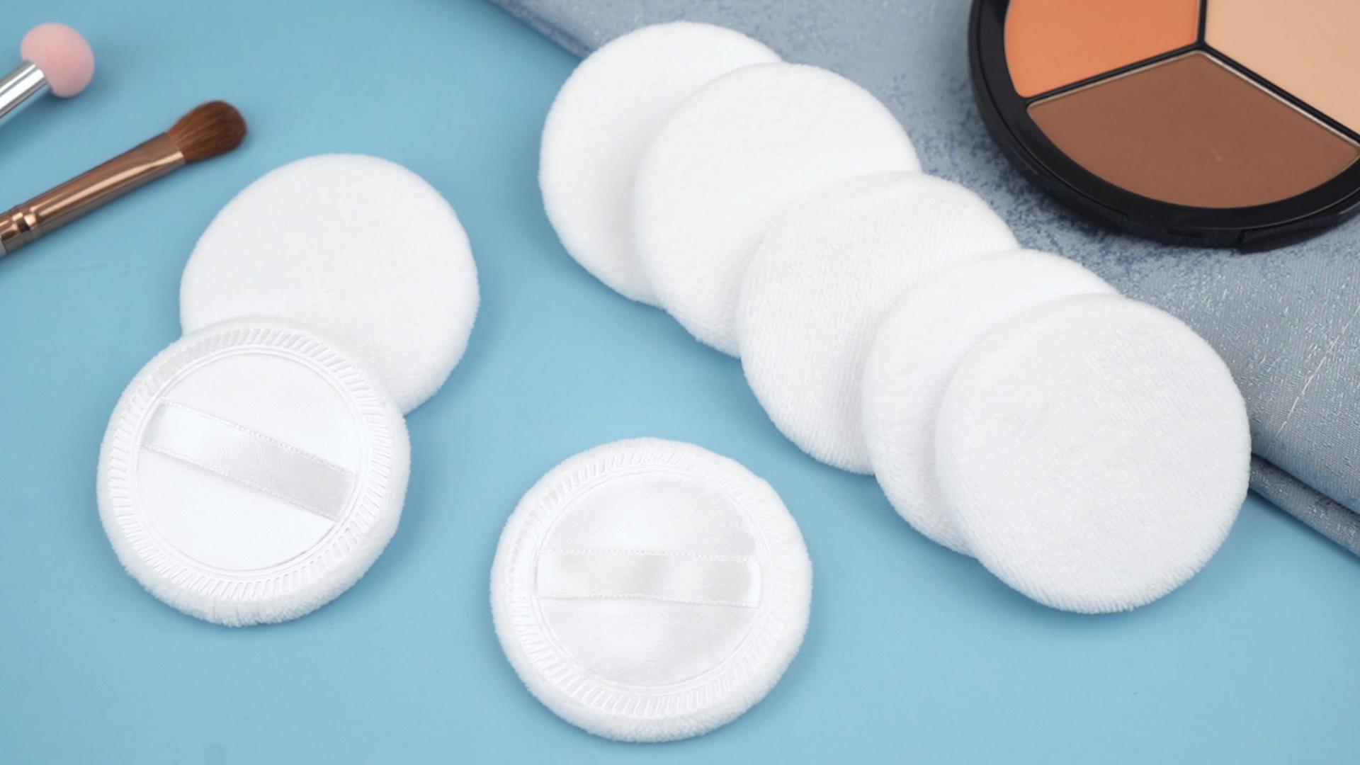 HINZIC Puderquasten, 12 Stück – Runde Schwämme Für Foundation & Puder, Weich, Waschbar, 60 Mm