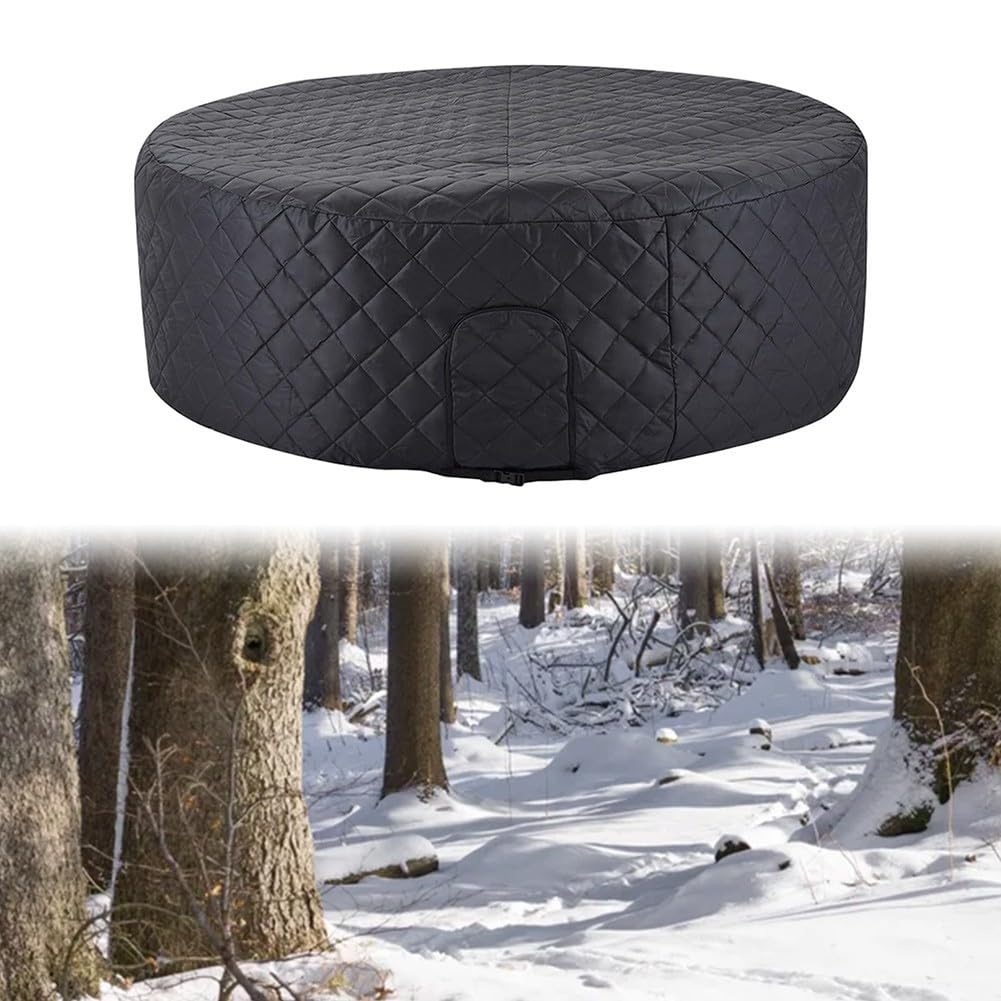 Housse de protection gonflable résistante aux intempéries avec isolation hivernale, protection ronde pour baignoire pour rétention de la chaleur, bouclier extérieur résistant au vent, 208 x 70 cm