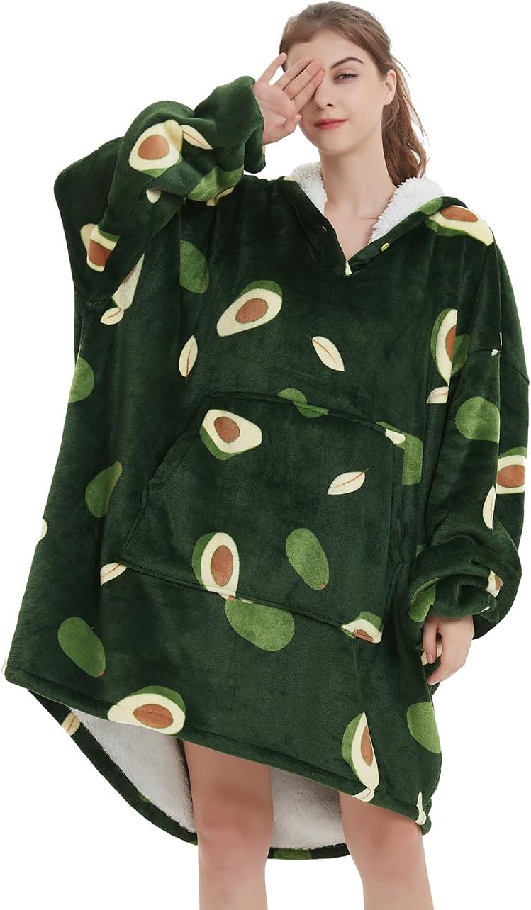 NAFLEAP Blanket Hoodie Women Wearable Blanket Adult Oversized Fleece Sherpa Christmas Sweatshirt Gift for Women - Image 5