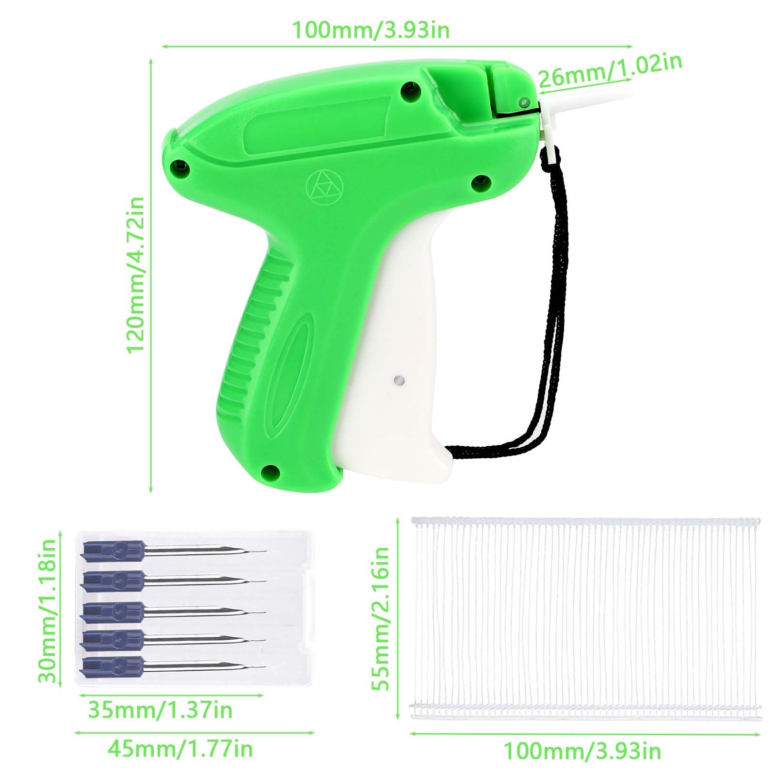 Pistolet do etykietowania etykiet z 5 zapasowymi igłami i 5000 nićmi do szycia odzieży, etykiet cenowych, etykiet cenowych, etykiet markowych, etykiet, etykiet, kapelusz